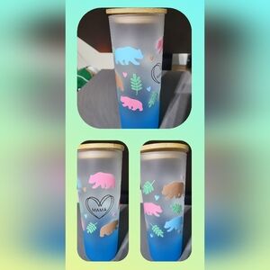 Frosted glass tumbler